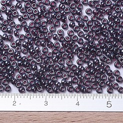 MIYUKIラウンドロカイユビーズ  日本製シードビーズ  （rr171)ダークスモーキーアメジスト光沢  11/0  2x1.3mm  穴：0.8mm  約1100PCS /ボトル  10 G /ボトル&nbsp;SEED-JP0008-RR0171