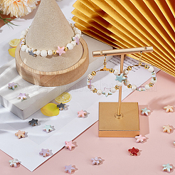 200 шт. 4-цветные синтетические бирюзовые бусины G-SC0003-31