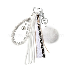 Подвеска из искусственного кроличьего волоса&nbsp;HJEW-JM04328-04