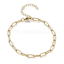 Bracciali a catena testurizzata a graffetta in acciaio inossidabile 304 da 4 mm per uomo e donna&nbsp;SA-CBAB767-13G