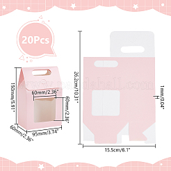 Бумажные коробки для хранения подарков с видимым окном CON-WH0110-003A-02
