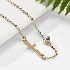 201 браслет-цепочка из нержавеющей стали BJEW-H205-01E-G