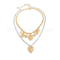 Set di collane in lega di ferro con strass&nbsp;WG4BFA9-03
