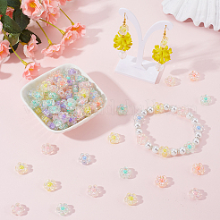 300 шт. Прозрачные акриловые бусины TACR-SP0001-03