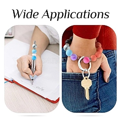 105шт 20 стиля круглые силиконовые фокусные бусины&nbsp;SIL-YW0001-61