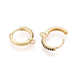 Латунный микропаве кубический цирконий кольцо серьги фурнитура KK-N261-51A-G