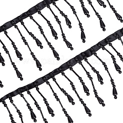 2 ярд полиэстера с пластиковыми бусинами-кисточками в виде искусственных жемчужин OCOR-GF0004-99B