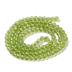 Natürlichen Peridot Perlen Stränge&nbsp;G-P603-C-3mm-01