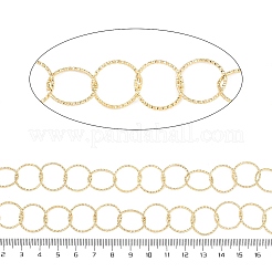 イオンプレーティング（IP）304ステンレスリンクチェーン  スプールで  ハンダ付け  18KGP本金メッキ  16x1mm  約32.81フィート（10m）/ロール&nbsp;CHS-A011-14B-G