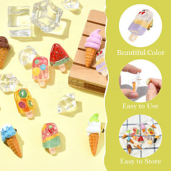 13 шт. 13 стиля серии «мороженое» смоляные латунные булавки для лацканов для одежды рюкзака JEWB-CJ0001-57