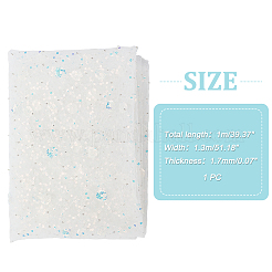 Полиэфирная ткань с кружевной сеткой и блестками DIY-WH0033-83