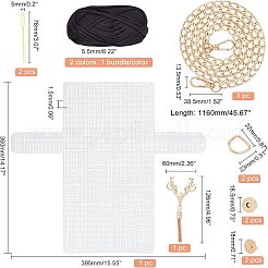 Набор прямоугольных сумок на плечо для вязания своими руками&nbsp;DIY-WH0182-69