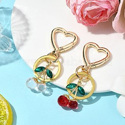 Подвеска из вишневого сплава и стекла HJEW-SW00115-01