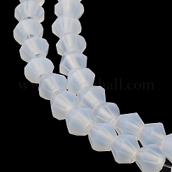 Fili di perle di vetro smerigliato imitazione giada&nbsp;EGLA-A039-J6mm-MD05