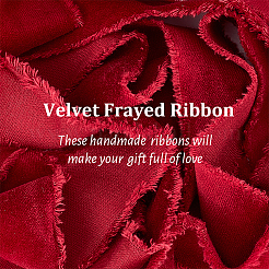 10 ярд бархатной потрепанной ленты SRIB-WH0011-226B