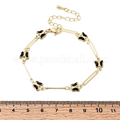 Браслет из латуни с фианитами для женщин&nbsp;BJEW-K298-03G