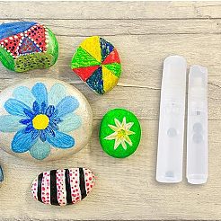 Пустой пластиковый маркер для краски AJEW-WH0332-55