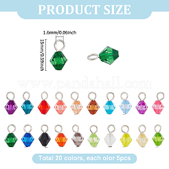 100шт 20 цвета акриловые подвески&nbsp;PALLOY-PH01746