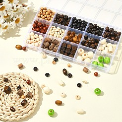 15 стиль бусины из натурального дерева WOOD-FS0001-34