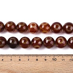 Нити бусин дзи агат в тибетском стиле G-N357-04A-02