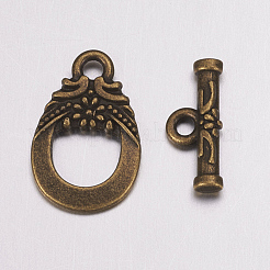 Сплавочные застежка тоггл тибетского стиля&nbsp;MAC2014-NF