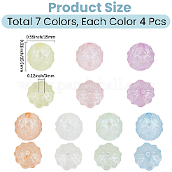 28 Stück 7 Farben leuchtende Acrylperlen&nbsp;OACR-PA0002-08