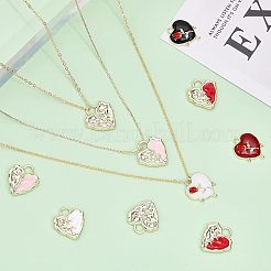 14шт 7 стиля подвески из сплава с эмалью&nbsp;ENAM-CA0001-40