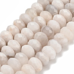 Натуральные белые сумасшедшие агатовые бусины G-C259-A11-6x10mm