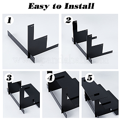 3-ярусные акриловые подставки для ювелирных изделий ODIS-WH0086-114A