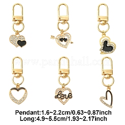 6 шт. подвеска из сплава эмали и страз HJEW-YW00082