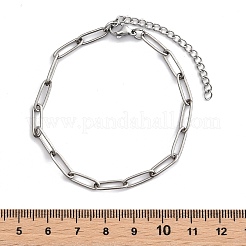 Браслет-цепочка из нержавеющей стали 304 с канцелярскими скрепками для мужчин и женщин BJEW-E031-03P-06