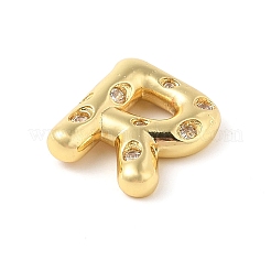 Кулон из латуни с прозрачным кубическим цирконием KK-Z046-01G-R