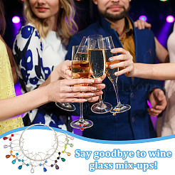 12шт наборы подвесок для бокалов для вина AJEW-GA00010