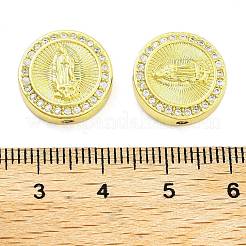 Покрытие стойки латунь микропаве прозрачные кубические циркониевые бусины KK-NH0001-10A-G