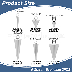 12 шт. 6 стиля подвески из нержавеющей стали 304 STAS-LP0001-32