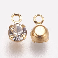 Подвески латунные горный хрусталь X-KK-S314-41G