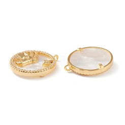 Vrais pendentifs en laiton plaqué 18k or véritable micro pavé zircone cubique clair&nbsp;ZIRC-Z007-22I