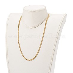 Ожерелья из кубинской цепочки из нержавеющей стали 304 с бриллиантовой огранкой&nbsp;NJEW-JN03367-02