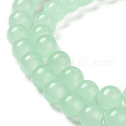 Выпечки окрашены имитация нефрита стекловолокна круглый шарик&nbsp;X-DGLA-Q021-8mm-22