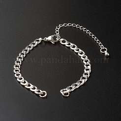 Anlaufbeständige handgefertigte Panzerketten aus 304 Edelstahl für die Herstellung von Armbändern und Accessoires&nbsp;AJEW-JB01021