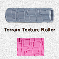 Пластиковая ручка валик для нанесения текстуры на глину DIY-WH0699-88C