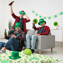 Polyesterstoff zum St. Patrick's Day&nbsp;DIY-WH0661-59B