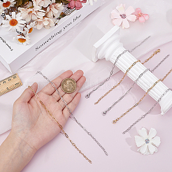 20 bracelet en acier inoxydable avec chaîne et trombones&nbsp;BJEW-ME0001-15