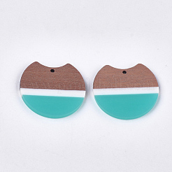 Подвески из трехцветной смолы и ореха&nbsp;RESI-S358-76B