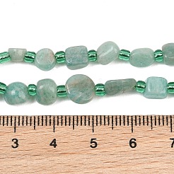 Fili di perline amazonite naturale&nbsp;GG-CBA3A44-C08-01