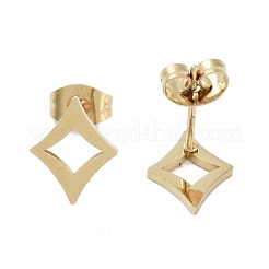 Boucles d'oreilles à tige en acier inoxydable 304 plaqué sous vide PVD pour femmes&nbsp;EJEW-A048-13G