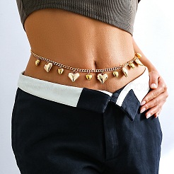 Chaîne de ventre torsadée en alliage avec pompon en forme de cœur pour femme&nbsp;FS-WG9C50D-01
