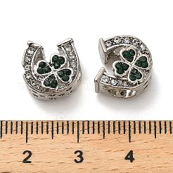 Perles européennes en alliage avec strass&nbsp;X-FIND-Q115-09P