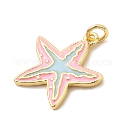 Латунные эмалевые подвески с морскими животными&nbsp;KK-I378-15G-B