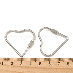 Подвески-карабинчики с винтовым замком из нержавеющей стали 304&nbsp;STAS-C092-04B-P